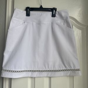 Lilly Pulitzer Luxletic Monica Skort Golf Tennis Athletic Skirt White Size 0